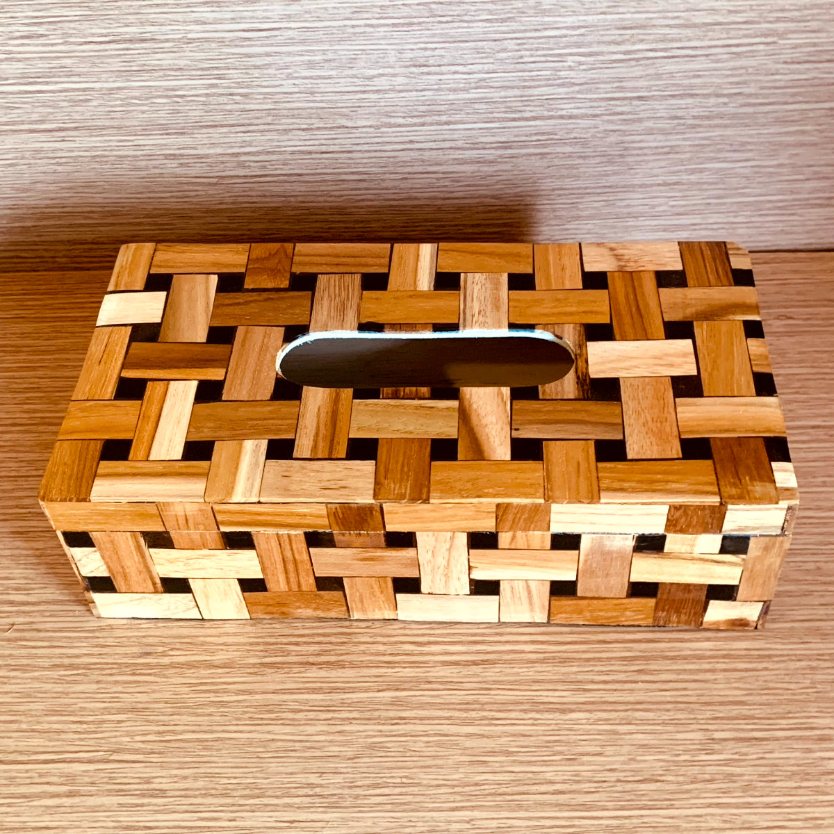 アジアン雑貨 天然木ティッシュボックス