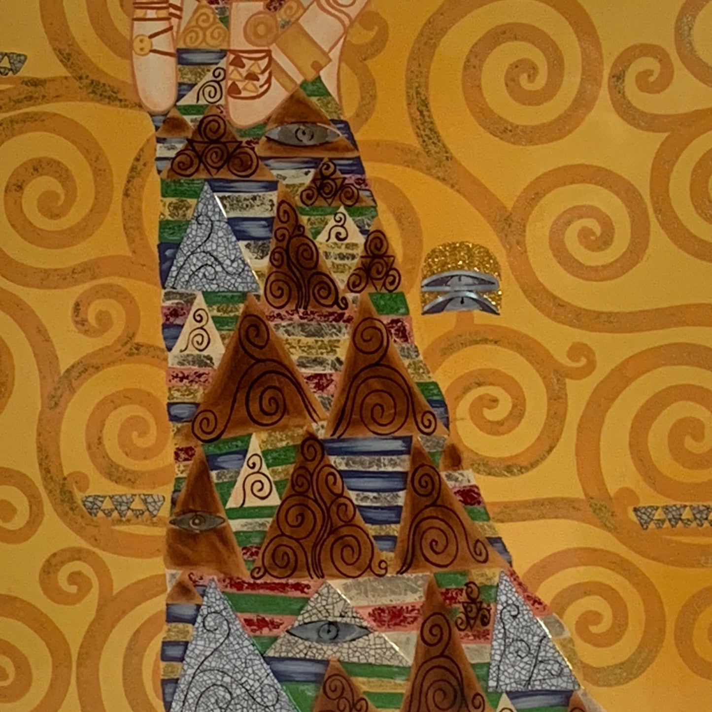 ベトナム ラッカーアート グスタフ クリムト「期待」複製漆絵画 30x45cm