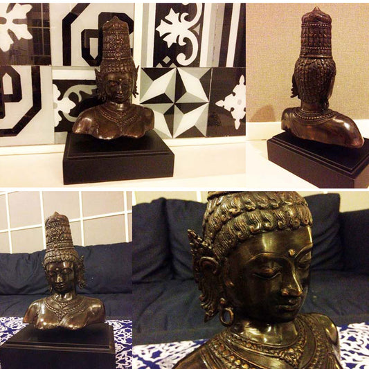 オブジェ　ブロンズ　バリ　ドラウパディ　アンティーク　ブラウン