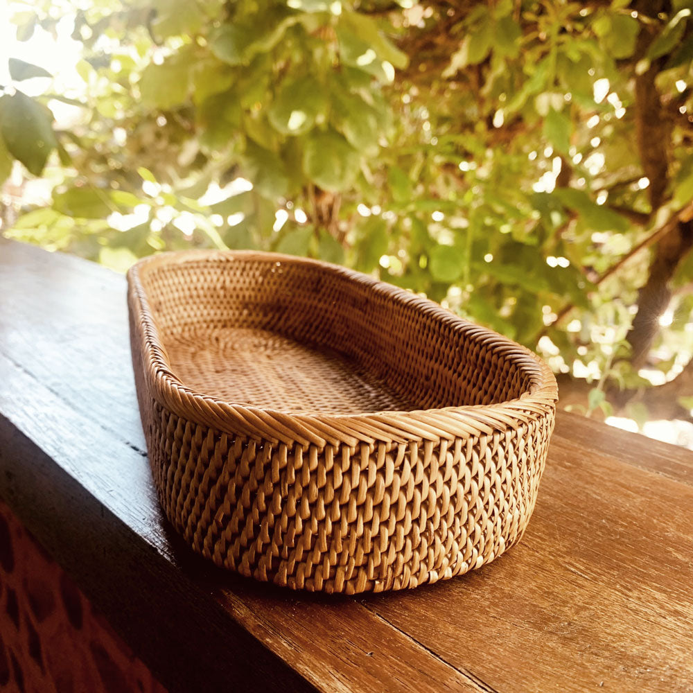 アジアン雑貨 アタ オーバル　トレイ　2405-2