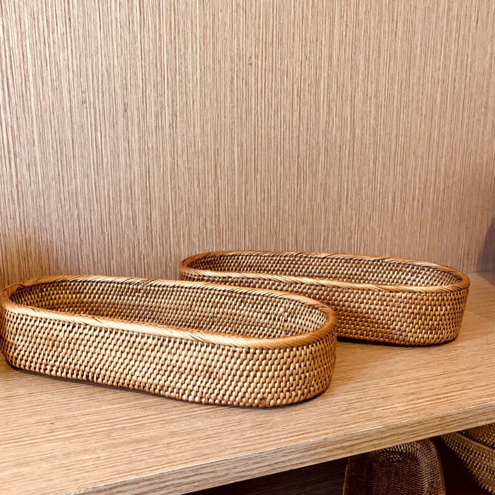 アジアン雑貨 アタ オーバル　トレイ　2405-2