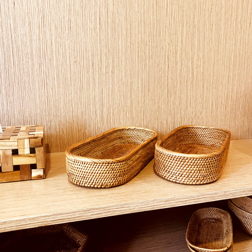 アジアン雑貨 アタ オーバル　トレイ　2405-2