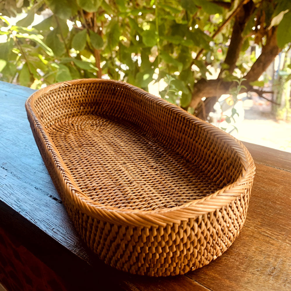 アジアン雑貨 アタ オーバル　トレイ　2405-2