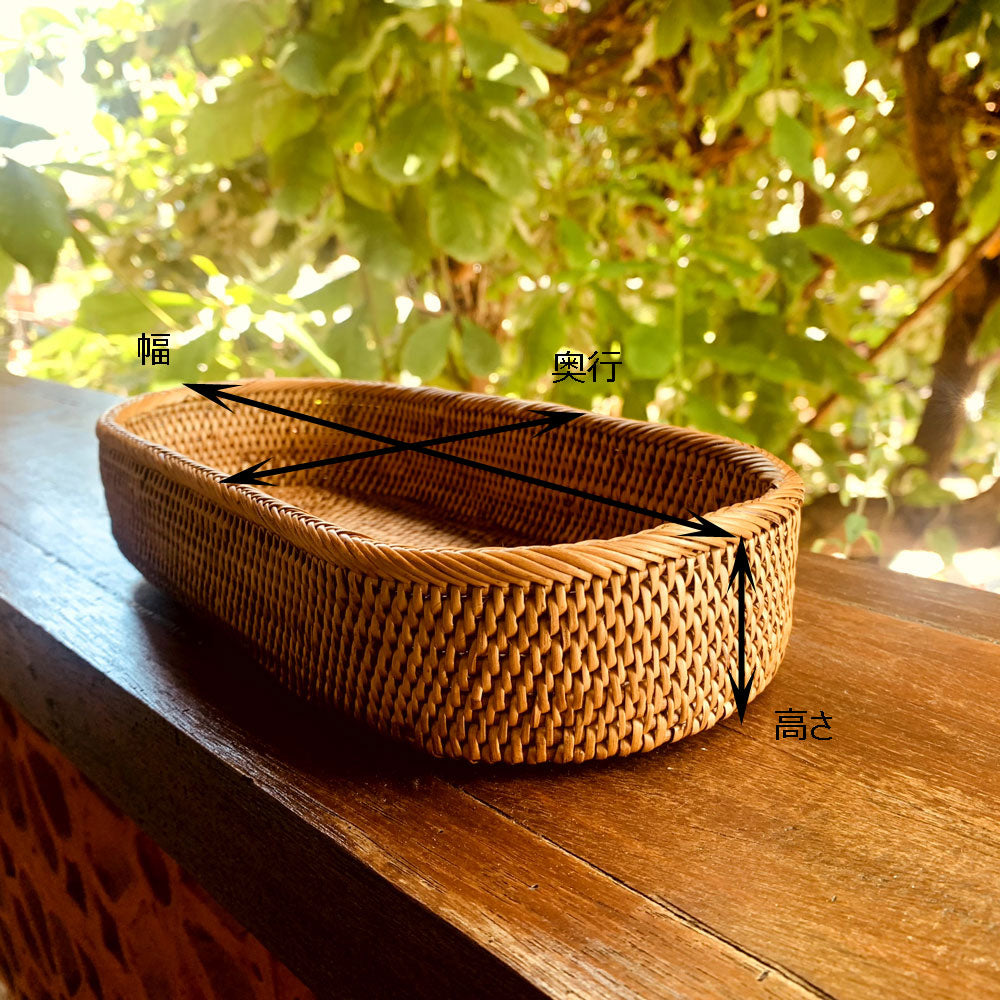 アジアン雑貨 アタ オーバル　トレイ　2405-2